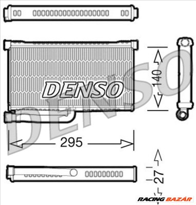 DENSO drr02004 Fűtésradiátor - AUDI