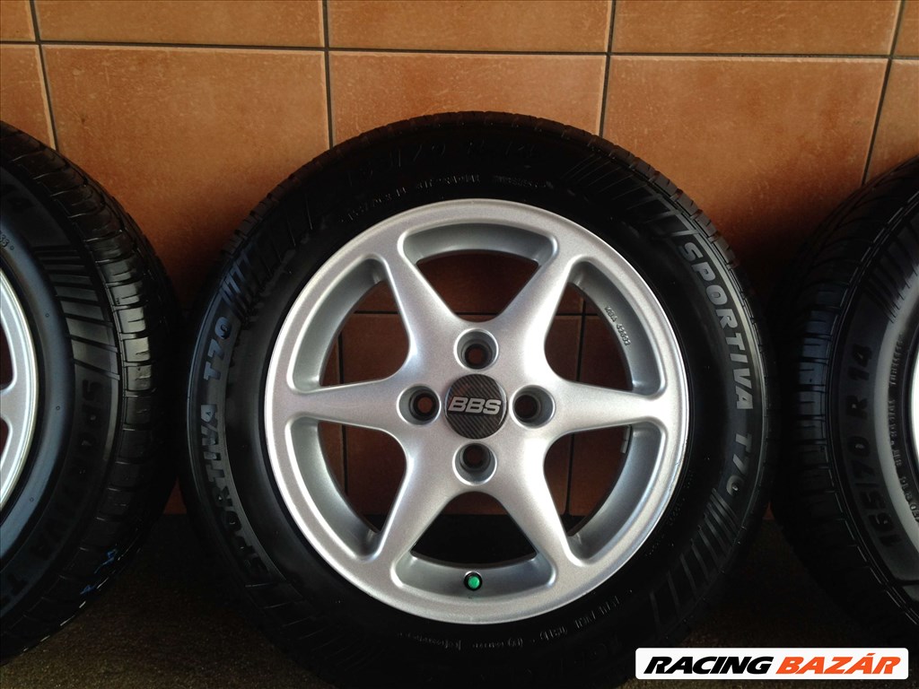 BBS 14" ALUFELNI 4X100 NYÁRI 165/70R14 GUMIVAL OLCSÓN!!!!!! 4. kép