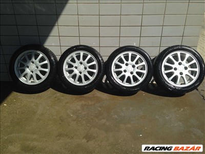 MITSUBISHI 15" ALUFELNI 4X114,3 NYÁRI 195/50R15 GUMIKKAL  OLCSÓN!!