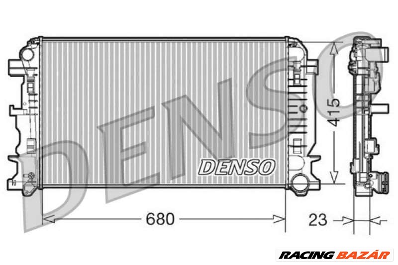 DENSO drm17018 Motorvízhűtő - MERCEDES-BENZ, VOLKSWAGEN 1. kép