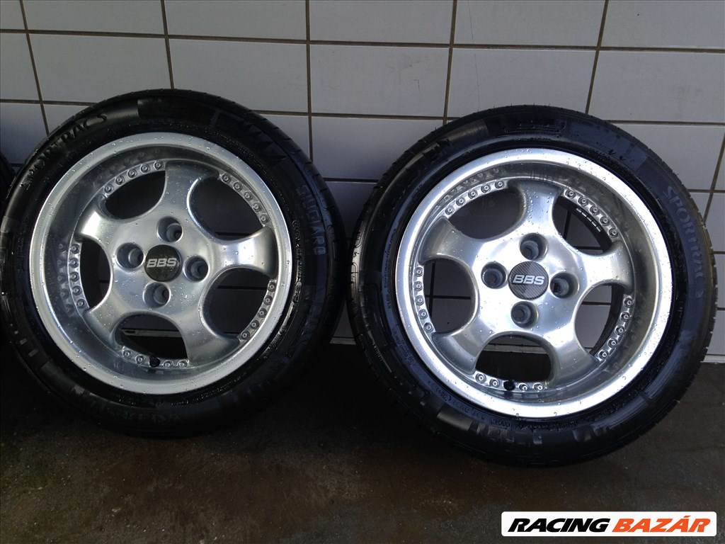 BBS 15" ALUFELNI 4X100 NYÁRI 195/50R15 GUMIKKAL OLCSÓN!!!! 3. kép