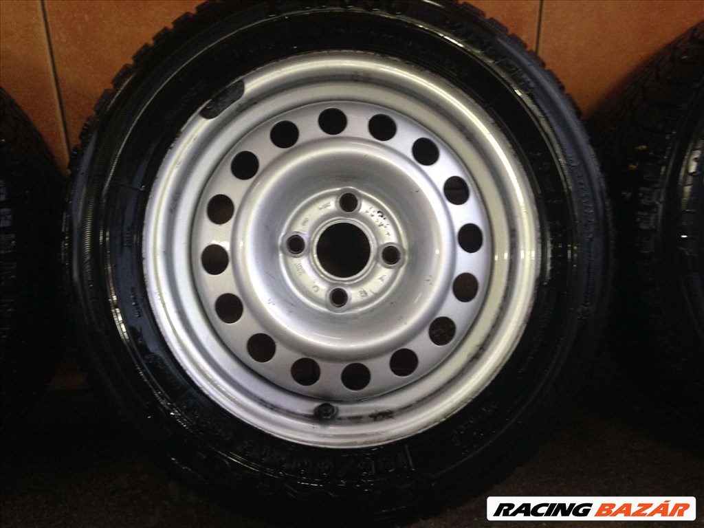 VW 14" LEMEZFELNI 4X100 TÉLI 185/60R14 GUMIKKAL OLCSÓN!!!! 4. kép