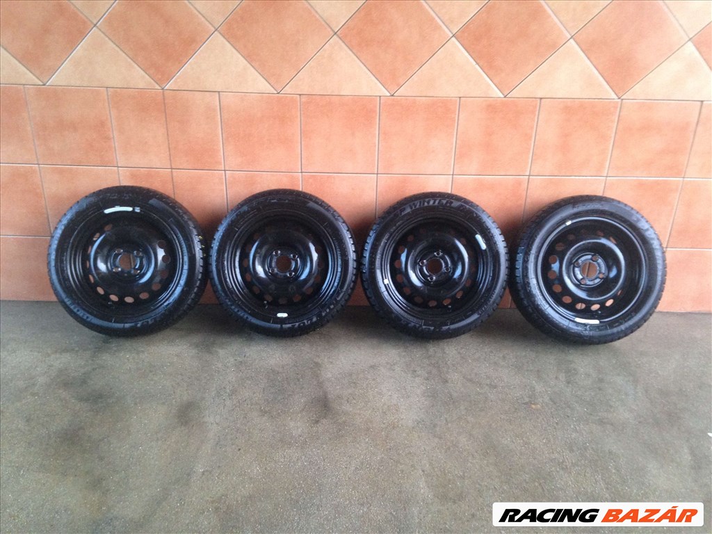 RENAULT 15" LEMEZFELNI 4X100 TÉLI 165/65R15 GUMIKKAL OLCSÓN!!! 1. kép