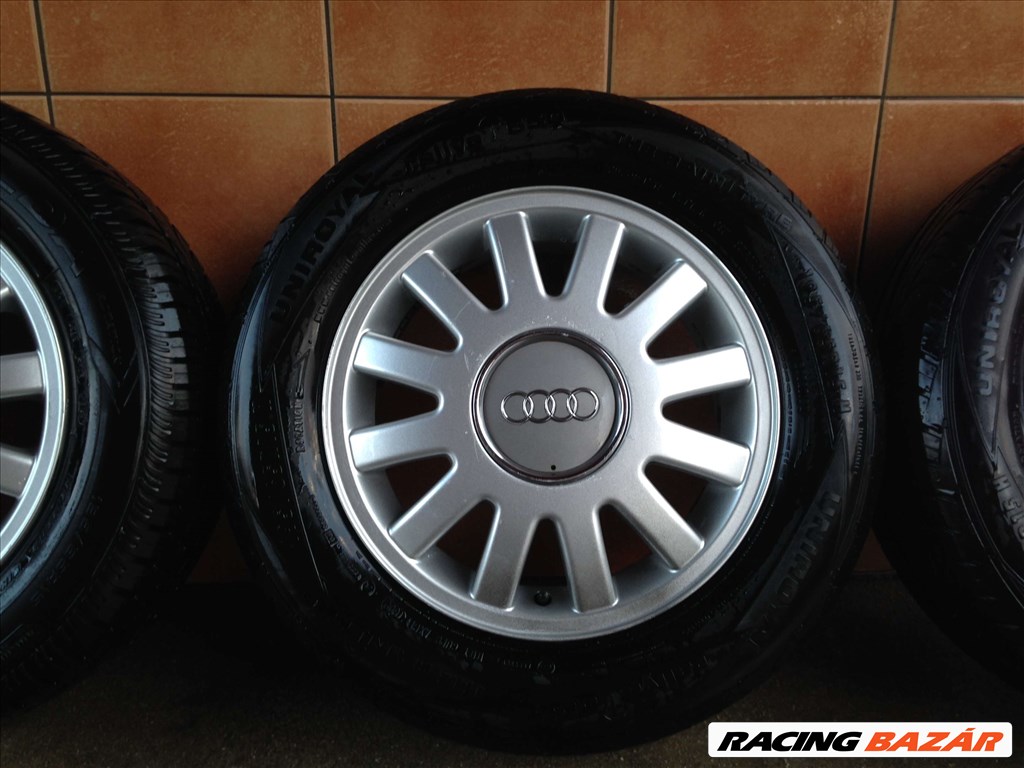 AUDI A-3 15" ALUFELNI 5X100 NYÁRI 195/65R15 GUMIKKAL OLCSÓN!!! 4. kép