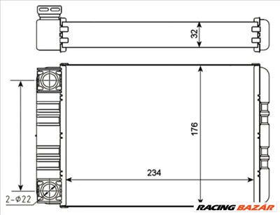 NRF 54274 Fűtésradiátor - MERCEDES-BENZ