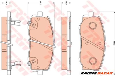TRW GDB3510 Fékbetét - HYUNDAI
