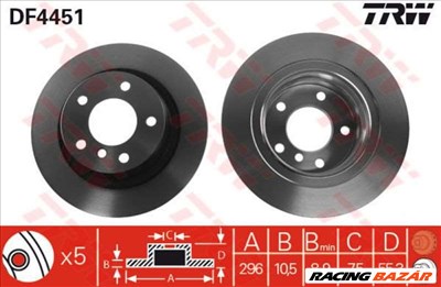 TRW DF4451 Féktárcsa - BMW