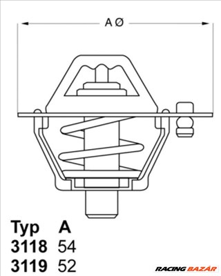 WAHLER 3119.82D3 Termosztát - MAZDA