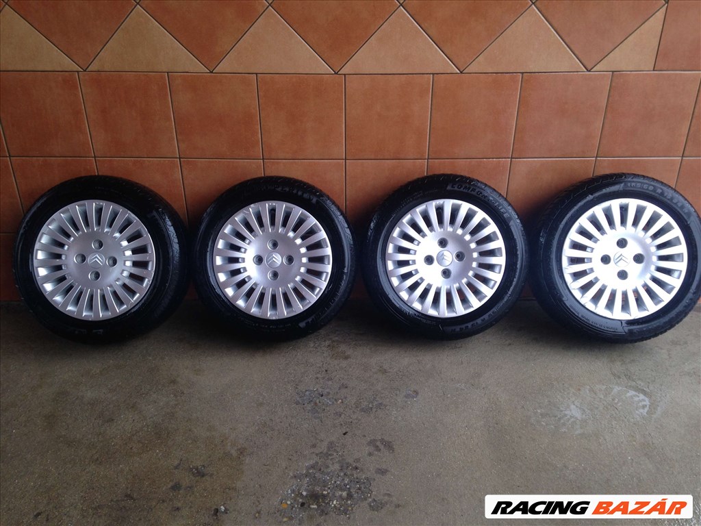 CITROEN  15" ALUFELNI 4X108 NYÁRI 185/60R15 GUMIKKAL OLCSÓN!!! 1. kép