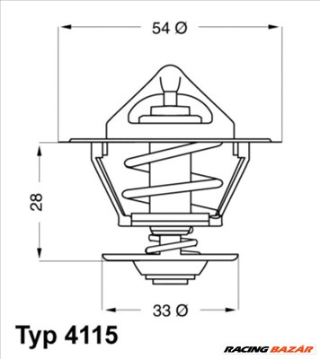 WAHLER 4115.92D Termosztát - OPEL, VAUXHALL