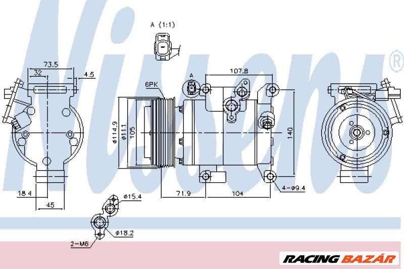 NISSENS 890045 Klímakompresszor - MAZDA 1. kép