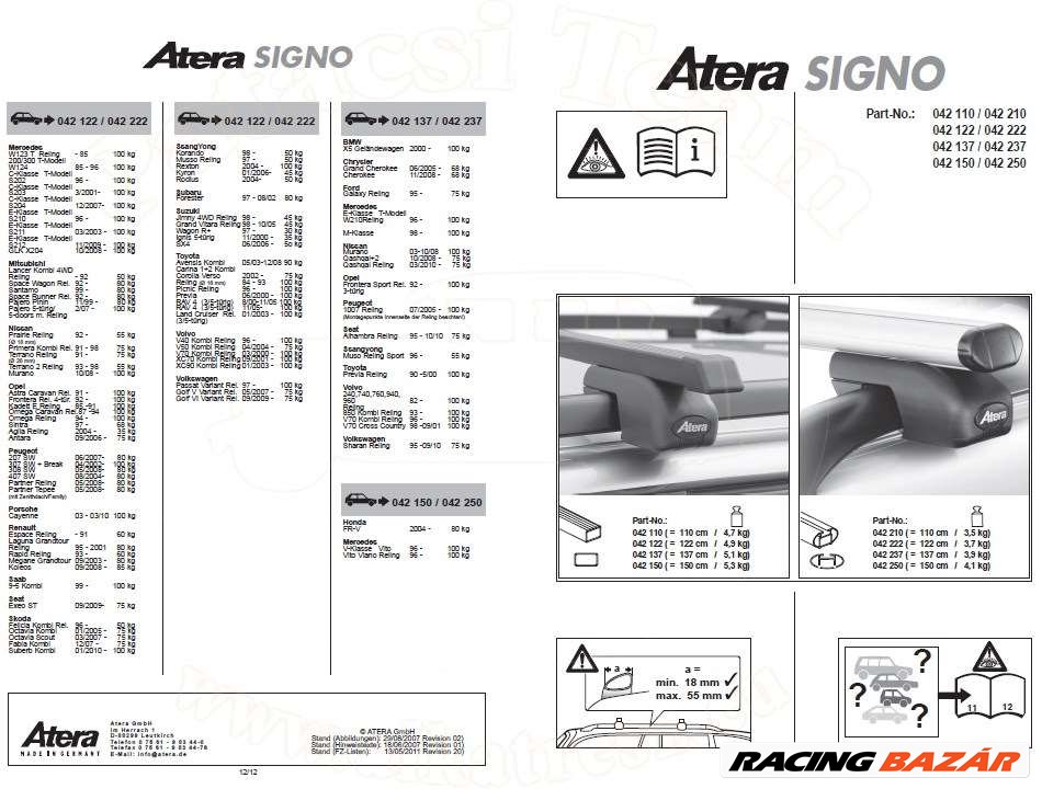 Opel Astra F 1991-2002 - Tetőcsomagtartó szett acél,zárható (tetőkorlátos)* 1. kép