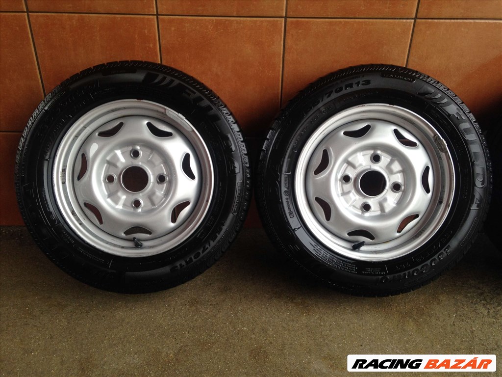 SUZUKI SWIFT 13" LEMEZFELNI 4X114,3 NYÁRI 155/70R13 GUMIKKAL OLCSÓN!! 2. kép