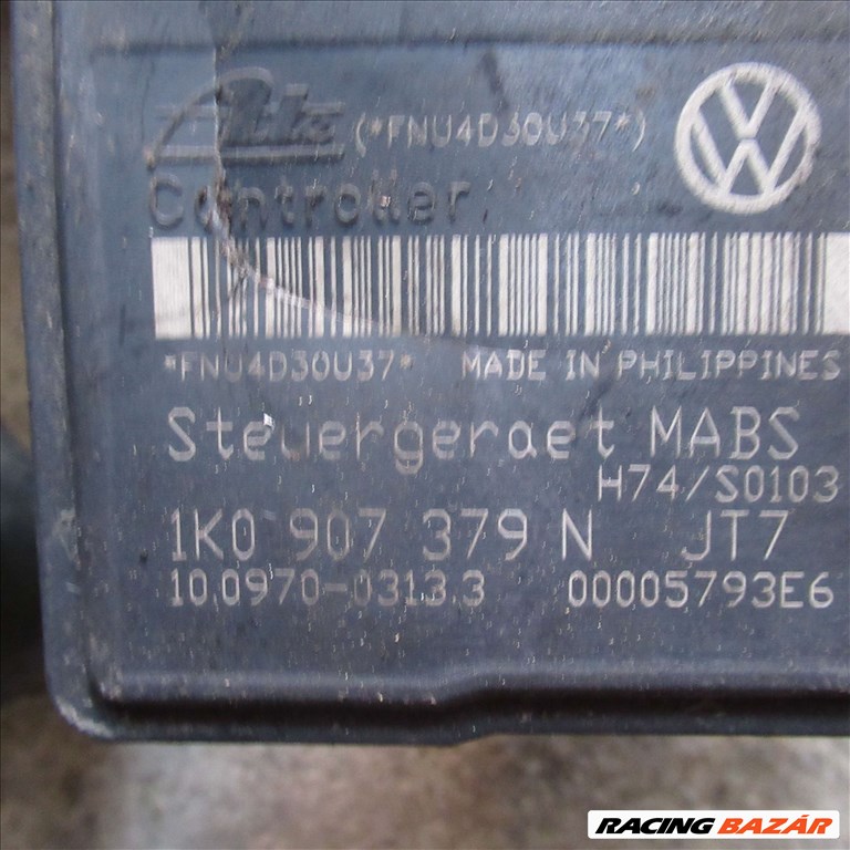 1K0907379N 1K0614117F ABS VEZÉRLŐ SEAT SKODA VW TOURAN GOLF V  1. kép