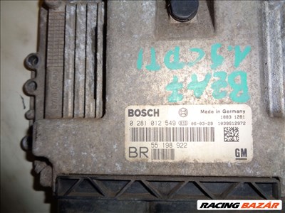 Opel Zafira B Z19DT Motor vezérlő Bosch 0 281 012 549 BR 55 189 922