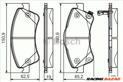 BOSCH 0986495106 Fékbetét - TOYOTA