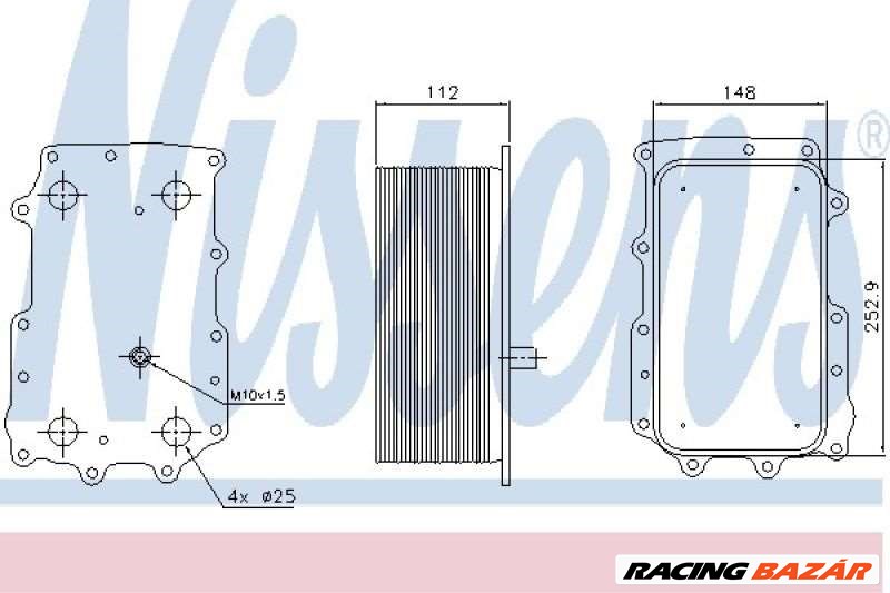 NISSENS 90726 Olaj hűtő - ALFA ROMEO, TALBOT, VAUXHALL, FIAT, SKODA, OPEL, CITROEN 1. kép