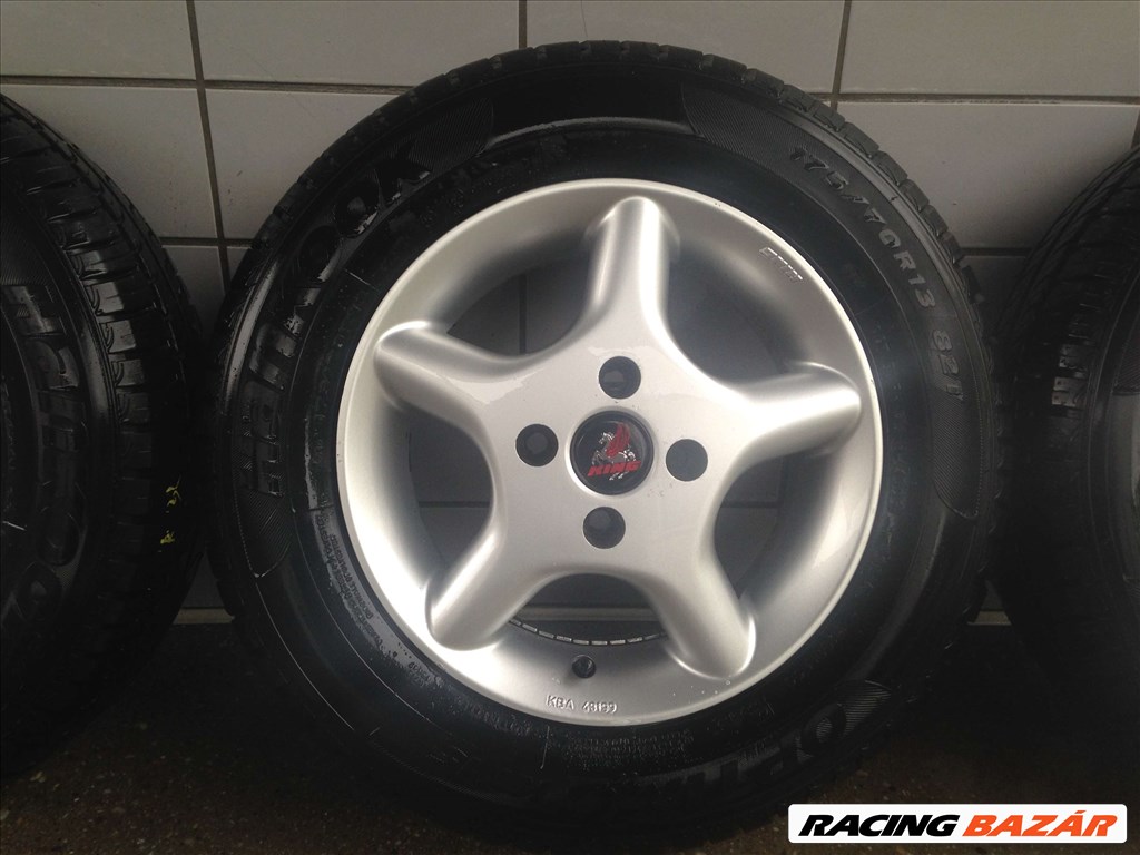 KING 13" ALUFELNI 4X100 NYÁRI 175/70R13 GUMIKKAL OLCSÓN!!! 5. kép