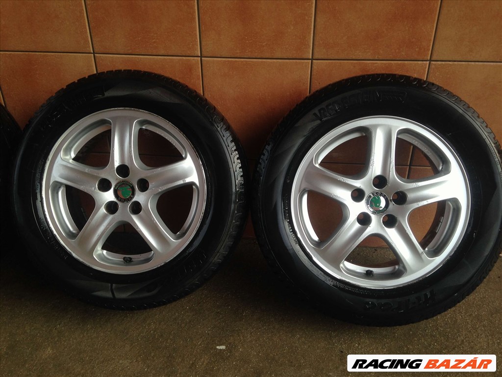 SKODA OCTAVIA 15" ALUFELNI 5X100 NYÁRI 195/65R15 GUMIKKAL OLCSÓN!!! 3. kép