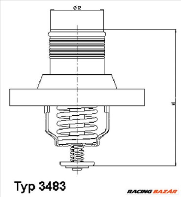 WAHLER 3483.89D Termosztát - PEUGEOT, CITROEN, FIAT, LANCIA