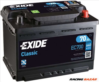 EXIDE _EC700 Akkumulátor - BMW, ALFA ROMEO, MERCEDES-BENZ, OPEL, VOLKSWAGEN, RENAULT, CITROEN