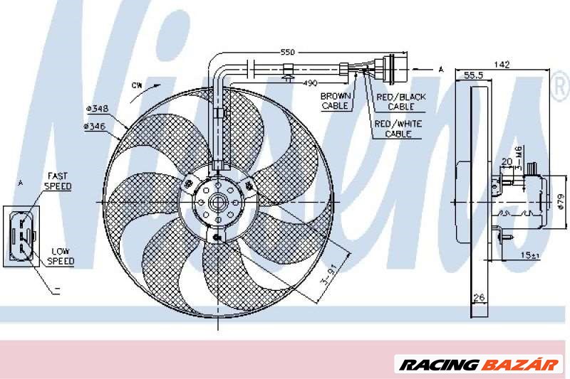 NISSENS 85683 Hűtőventillátor - SEAT, VOLKSWAGEN, AUDI, SKODA 1. kép