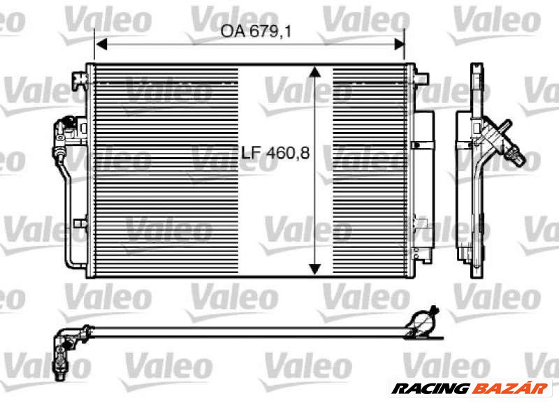 VALEO 818173 Klímahűtő - VOLKSWAGEN, MERCEDES-BENZ 1. kép