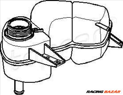 TOPRAN 202257 Hűtő kiegyenlítőtartály - OPEL, VAUXHALL