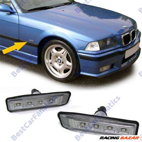 BMW E36 E53 X5 fekete füst burás SMD LED oldalindex szett 1. kép