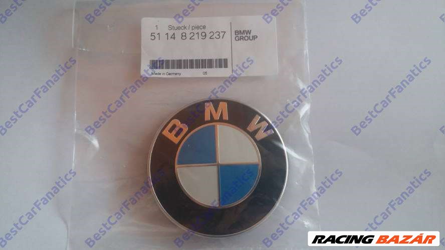 Gyári BMW 74mm-es csomagtartó embléma 51148219237 1. kép