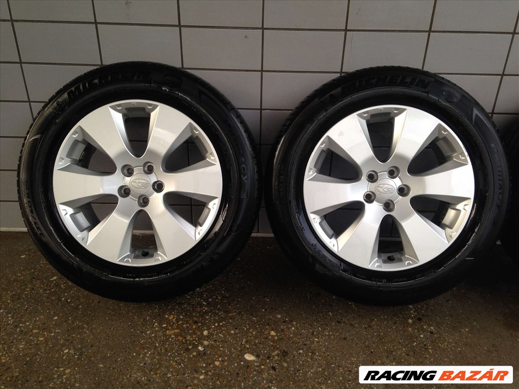 SUBARU 17" ALUFELNI 5X100 NYÁRI 225/60R17 GUMIKKAL OLCSÓN!!! 2. kép