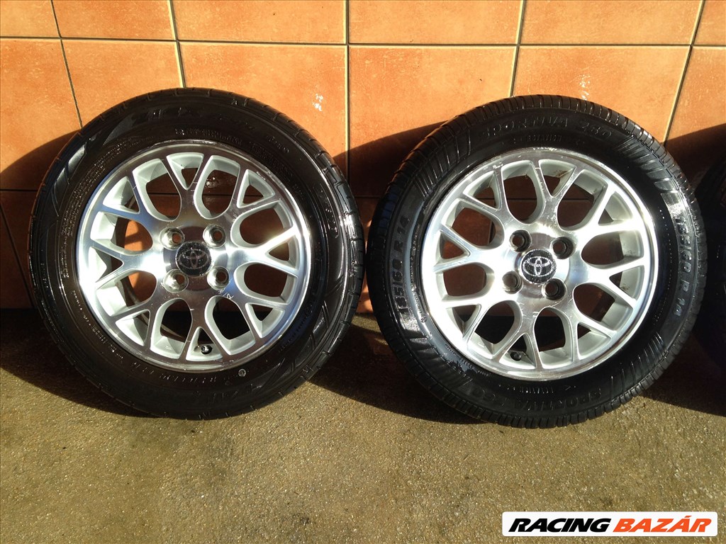 TOYOTA YARIS 14" ALUFELNI 4X100 NYÁRI 185/60R14 GUMIVAL OLCSÓN!! 2. kép