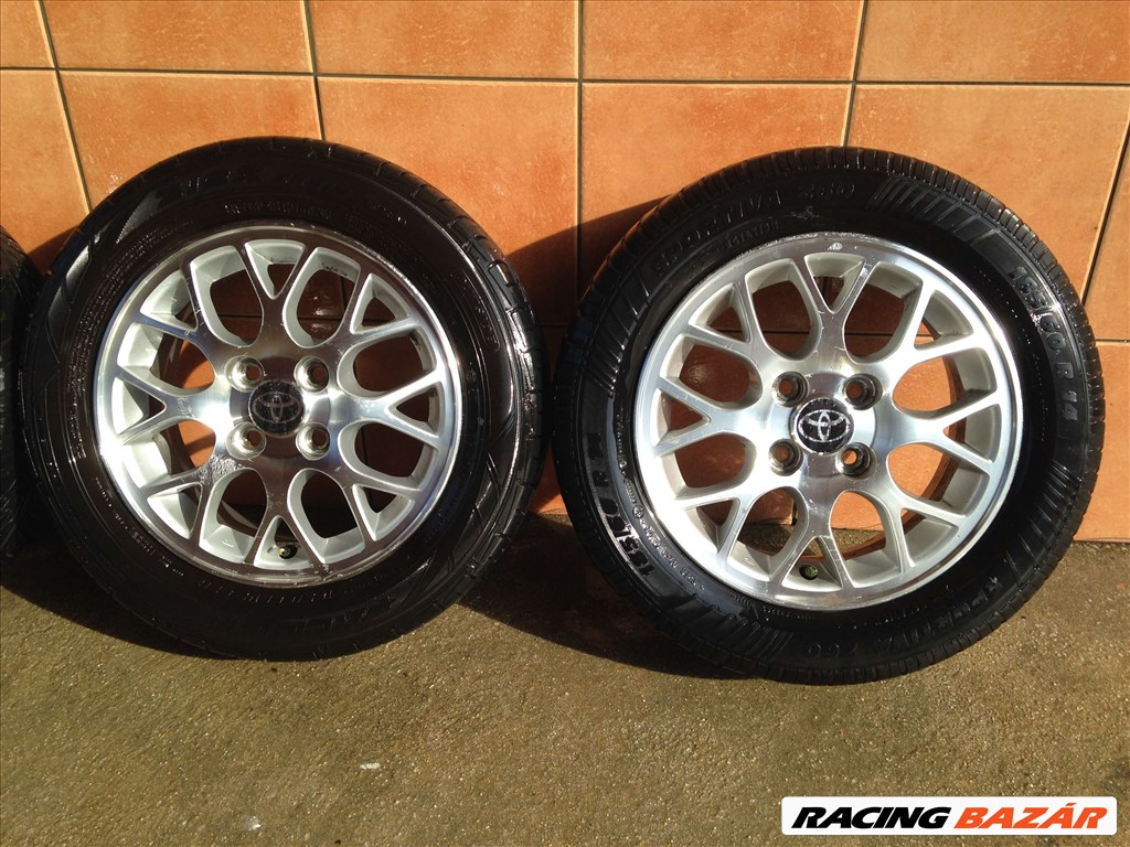 TOYOTA YARIS 14" ALUFELNI 4X100 NYÁRI 185/60R14 GUMIVAL OLCSÓN!! 3. kép