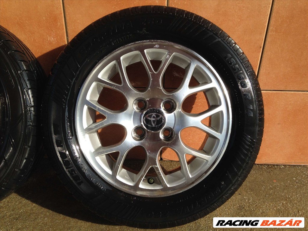 TOYOTA YARIS 14" ALUFELNI 4X100 NYÁRI 185/60R14 GUMIVAL OLCSÓN!! 4. kép