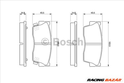 BOSCH 0986461750 Fékbetét - SUZUKI