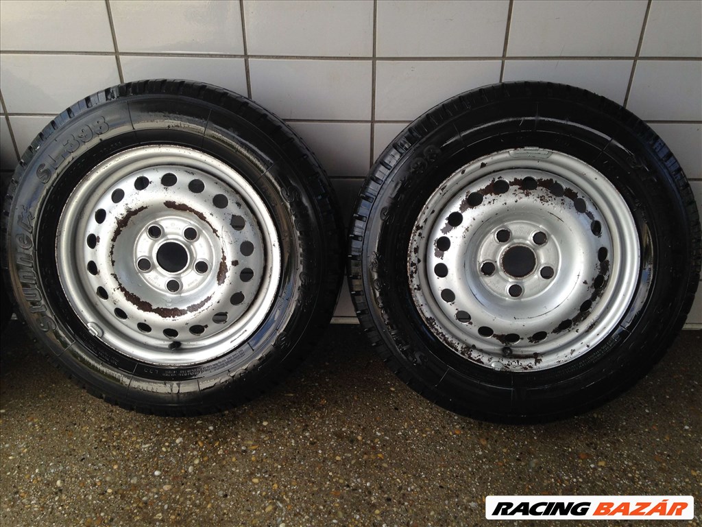  VW TRANSPORTER 15" LEMEZFELNI 5X112 TÉLI 195/70R15C GUMIKKAL OLCSÓN! 3. kép