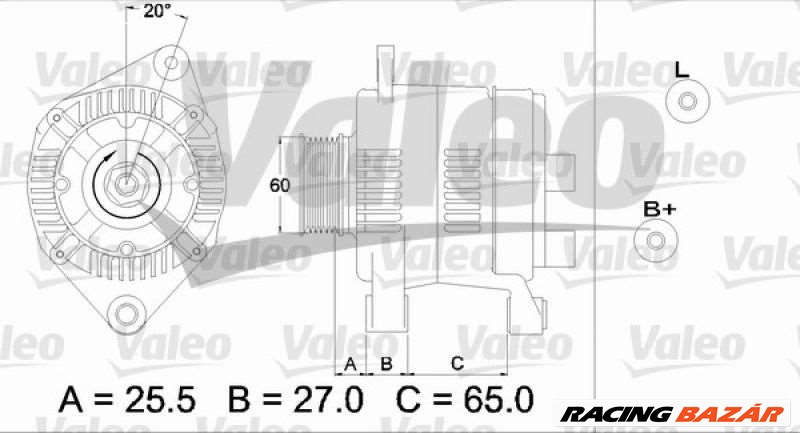 VALEO 437349 Generátor - PEUGEOT, FIAT, CITROEN 1. kép