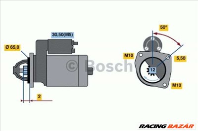 BOSCH 0 986 021 741 Önindító - NISSAN, RENAULT, SUZUKI, DACIA