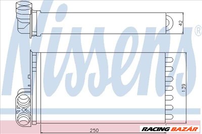 NISSENS 71154 Fűtésradiátor - CITROEN, PEUGEOT