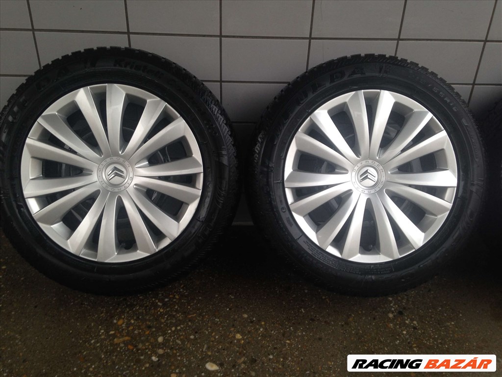 CITROEN 16" LEMEZFELNI 4X108 TÉLI 215/55R16 GUMIKKAL OLCSÓN!!!!! 2. kép