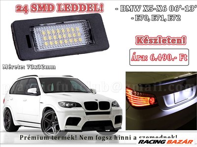 ZOOM! LED rendszámtábla világítás BMW X5 X6 E70 E71 E72! 24 SMD LEDDEL!