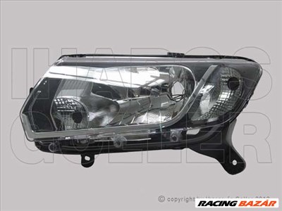 Dacia Logan 2012-2017 - FSZ H4 bal +nappali fény fekete házas TYC