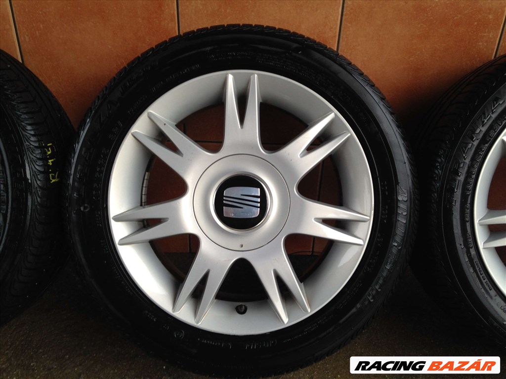 SEAT IBIZA 15" ALUFELNI 5X100 NYÁRI 195/50R15 GUMIKKAL OLCSÓN!!!! 4. kép