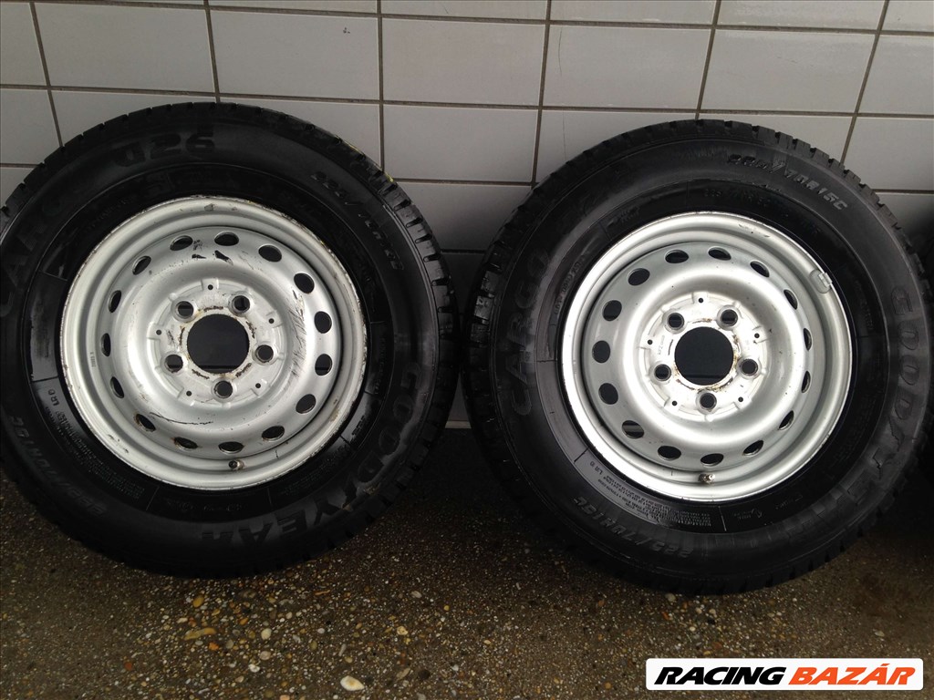 VW LT 15" LEMEZFELNI 5X130 NYÁRI 225/70R15C GUMIKKAL OLCSÓN!!!!! 2. kép