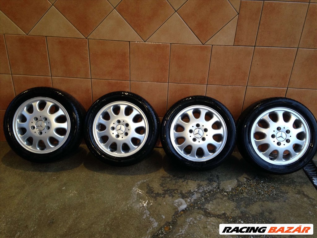 MERCEDES A-168 15" ALUFELNI 5X112 NYÁRI 195/50R15 GUMIKKAL OLCSÓN!!!! 1. kép