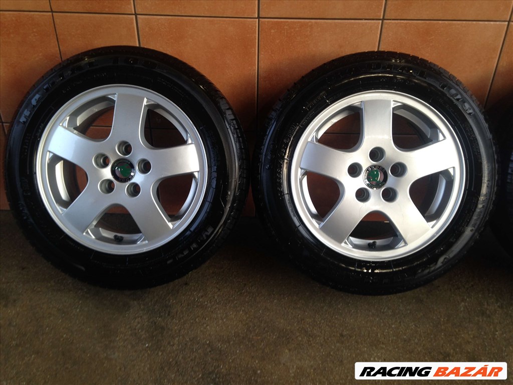  SKODA FABIA 14" ALUFELNI 5X100 NYÁRI 175/65R14 GUMIKKAL OLCSÓN!!!!! 2. kép