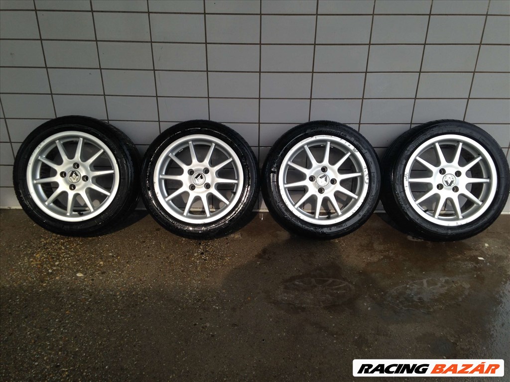 RENAULT 15" ALUFELNI 4X100 NYÁRI 195/50R15 GUMIVAL OLCSÓN!!!!!!!!!! 1. kép