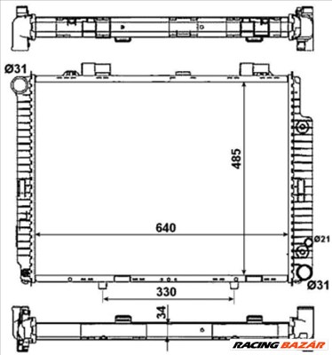 NRF 58159 Motorvízhűtő - MERCEDES-BENZ