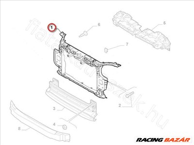 Homlokfal FIAT PUNTO MY12 - FIAT eredeti 50528526