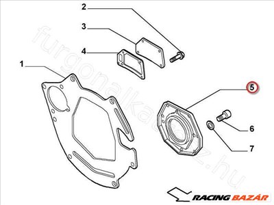 Hátsó főtengely szimering CITROËN JUMPER I (94-02) - Akron 504086314